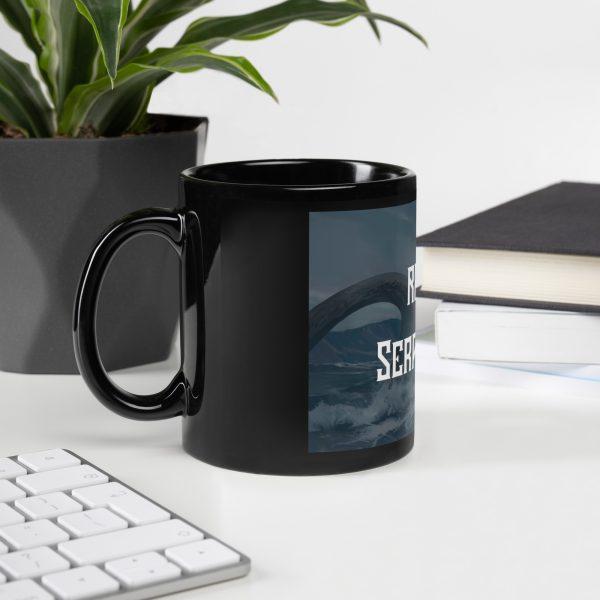 Raiders of the Serpent Sea Black Glossy Mug - Image 2