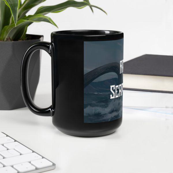 Raiders of the Serpent Sea Black Glossy Mug