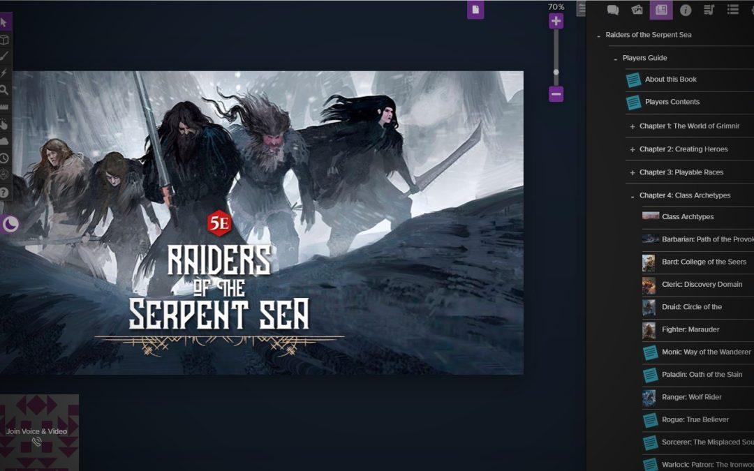 Raiders of the Serpent Sea is on Roll20